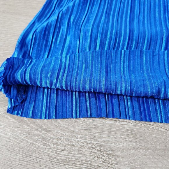 PrettyLittleThing Plus Blue High Waisted Plisse Maxi Skirt UK Size 20 US 16 - Picture 11 of 14